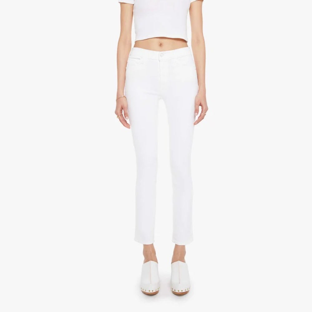 MOTHER The Mid Rise Dazzler Ankle Fray in “fairest of them all” size 32 NWOT